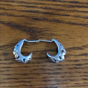 Elegant Genuine Silver Hoop Earrings